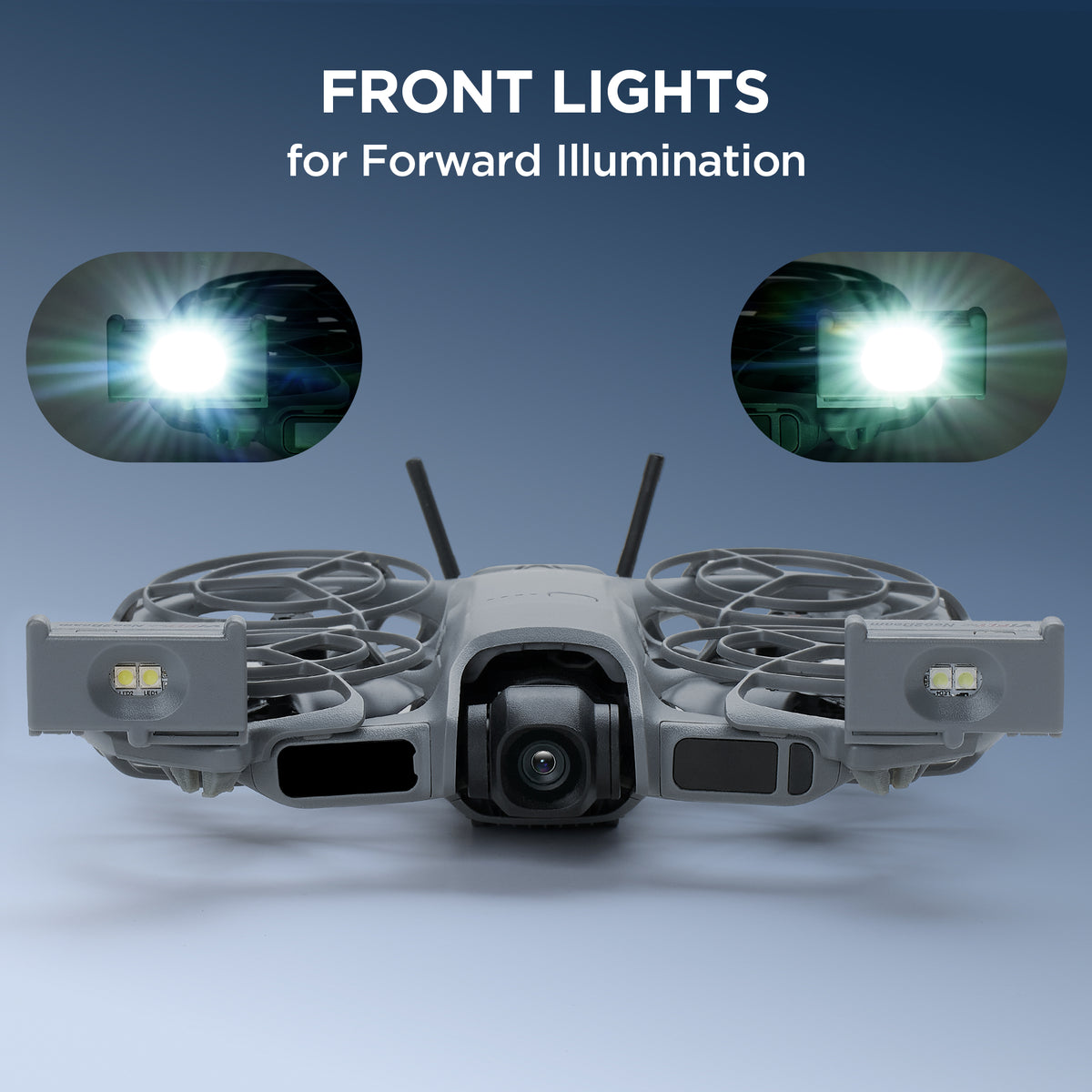VIFLY Neo2Beam Search Light Dual Pack, Compact Headlamp for DJI Neo 2 – Illuminate Night & Indoor Flights