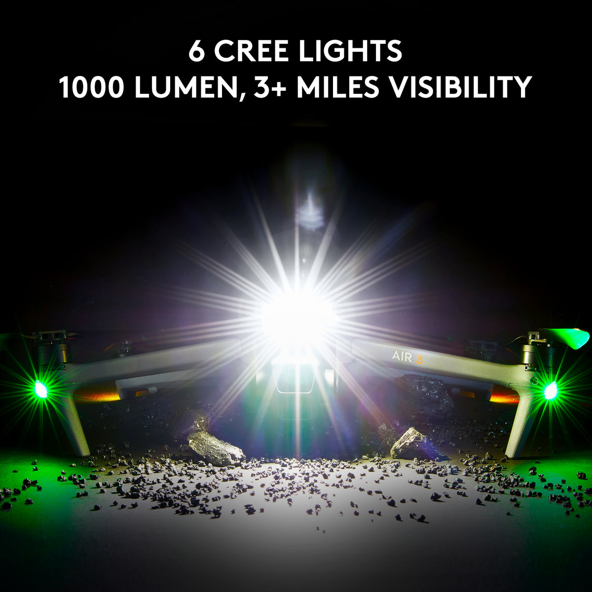 VIFLY Strobe Platinum - 6 Cree Led Lights 1000 Lumen FAA Compliant Drone Strobe