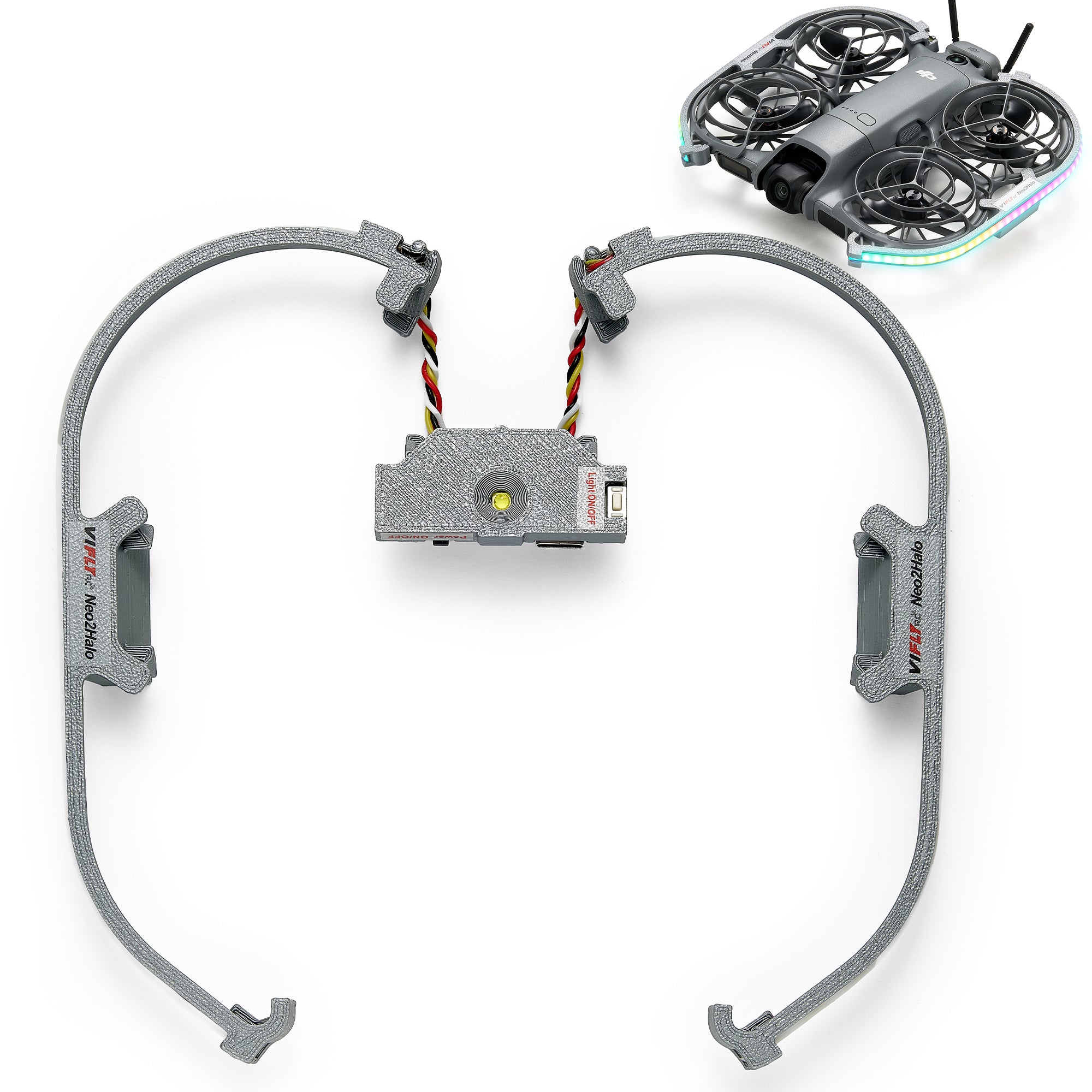 ネオライファ CLIONE DOT VIFLY Neo2Halo LED Light Strip for DJI Neo 2, Multi-Color Dynamic
