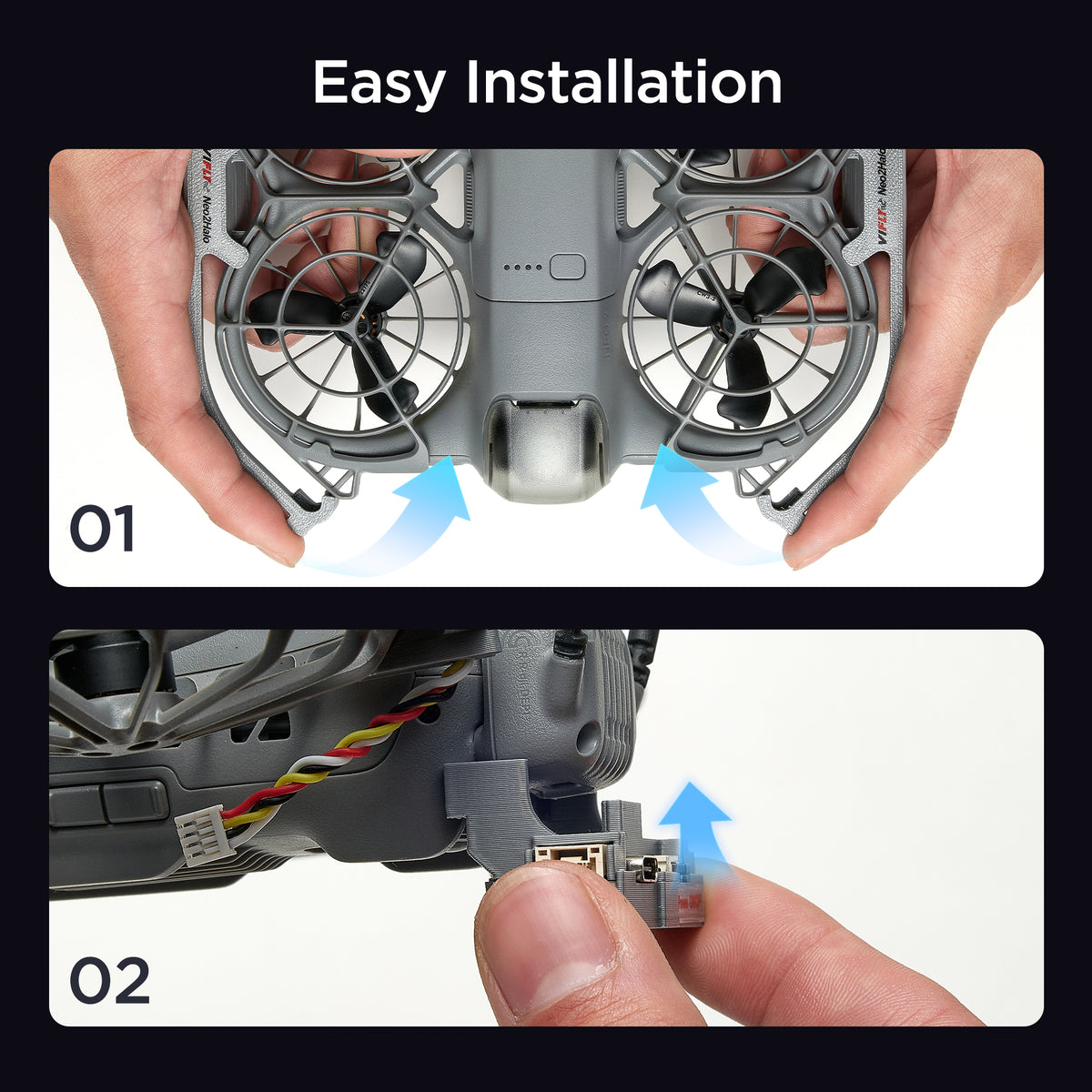 VIFLY Neo2Halo LED Light Strip for DJI Neo 2, Multi-Color Dynamic Modes Brings Stunning Aerial Light Shows, Bottom Light Illumination Ensures Position Stability in Darkness