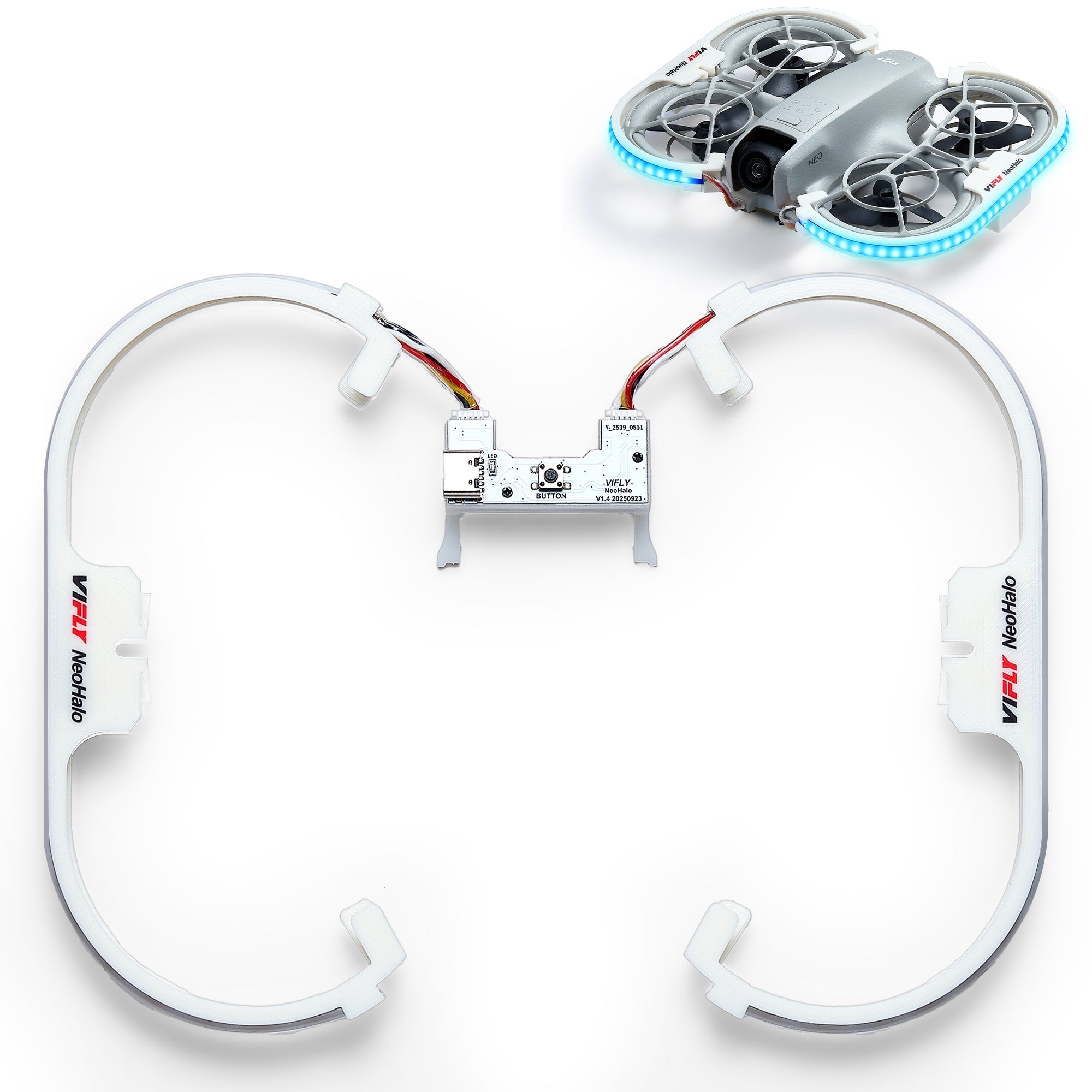 VIFLY NeoHalo LED Light Strip for DJI Neo, Multi-Color Dynamic